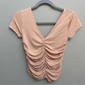 F21 Ruched Short Sleeve Top - Size Medium